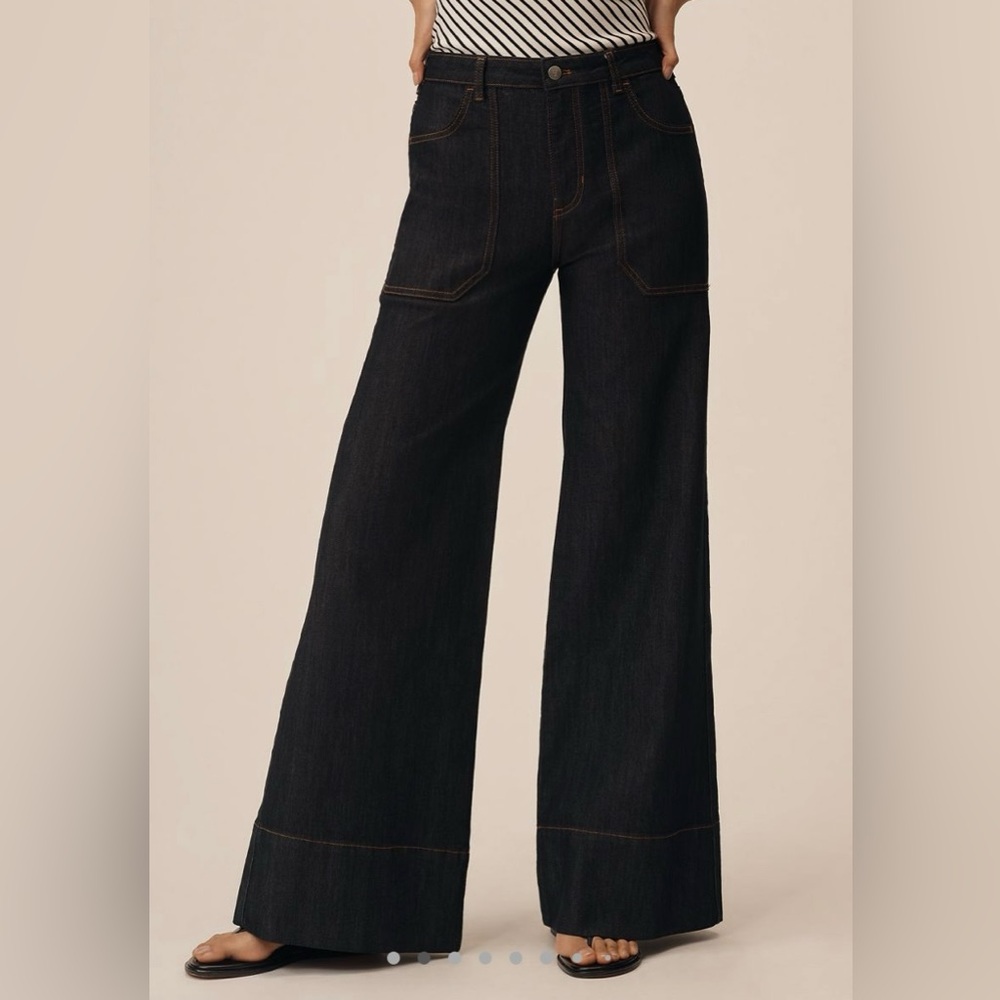 NWT Pilcro by Anthropologie Rylan relaxed high rise flair jeans 24L